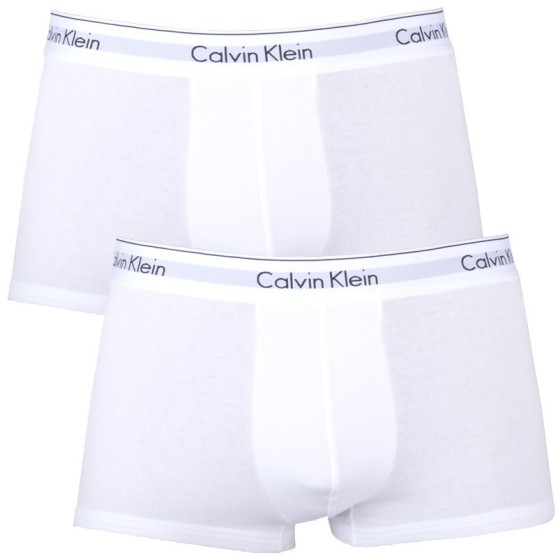 2PACK pánske boxerky Calvin Klein bielé (NB1086A-100)