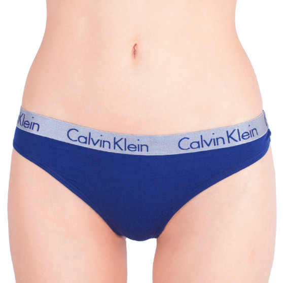 Dámska tangá Calvin Klein modrá (QD3539E-SX1)