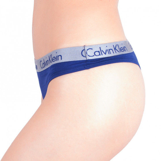 Dámska tangá Calvin Klein modrá (QD3539E-SX1)