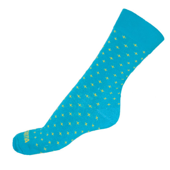 Ponožky Infantia Classicline modré so žltými krížiky