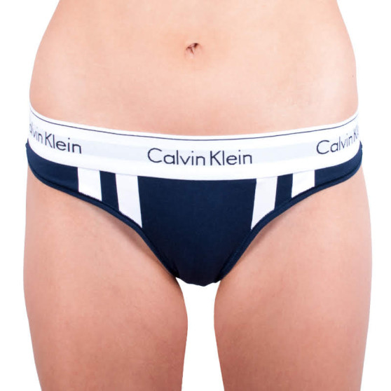 Dámska tangá Calvin Klein tmavo modrá (QF4595E-0PP)
