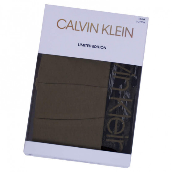 Pánske boxerky Calvin Klein kaki (NB1590A-3XC)