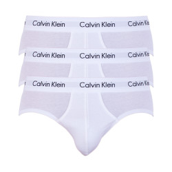 3PACK pánske slipy Calvin Klein biele (U2661G-100)