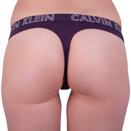 Dámska tangá Calvin Klein fialová (QD3636E-2ZI)