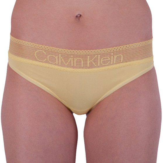 Dámske nohavičky brazilky Calvin Klein žlté (QD3698E-HZY)