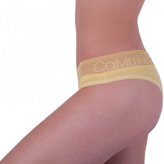 Dámske nohavičky brazilky Calvin Klein žlté (QD3698E-HZY)