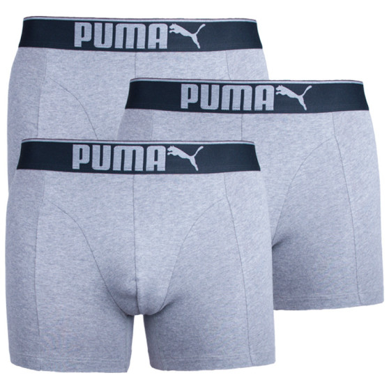 3PACK pánske boxerky Puma sivé (681030001 032)