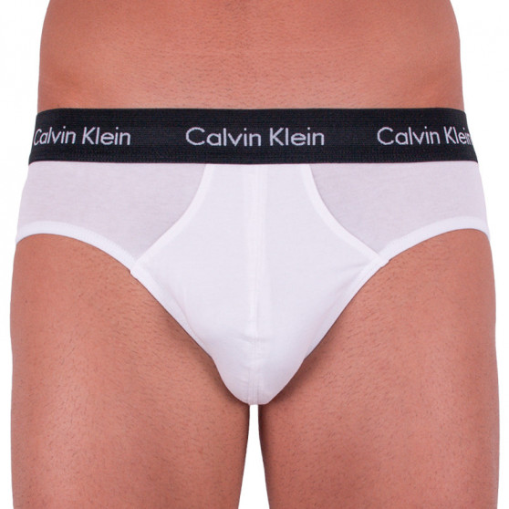 3PACK pánske slipy Calvin Klein biele (U2661G-WZQ)