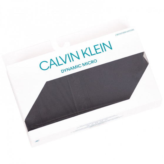 2PACK dámske nohavičky Calvin Klein čierne (QD3696E-001)