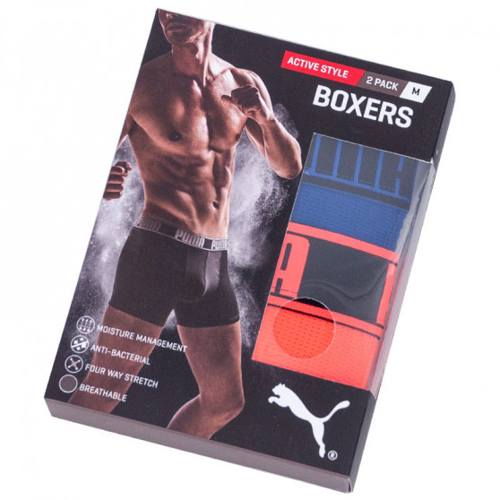 2PACK pánske boxerky Puma športové viacfarebné (671017001 505)