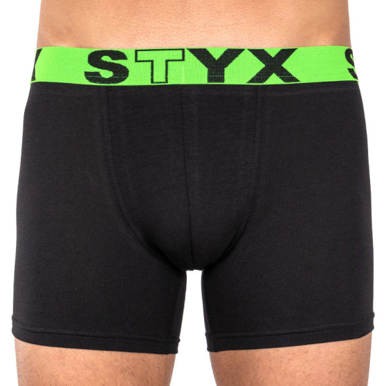 Pánske boxerky Styx long športová guma čierne (U965)