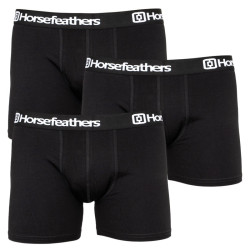 3PACK pánske boxerky Horsefeathers čierne (AM067A)