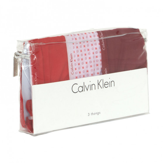 3PACK dámska tangá Calvin Klein viacfarebná (QD3592E-3MJ)