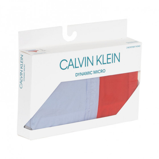 2PACK dámska tangá Calvin Klein viacfarebné (QD3695E-XCC)