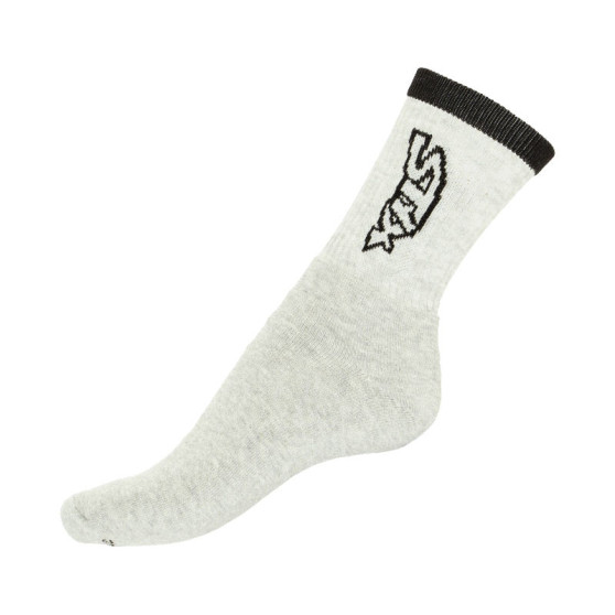 Ponožky Styx classic sivé s čiernym nápisom (H263)