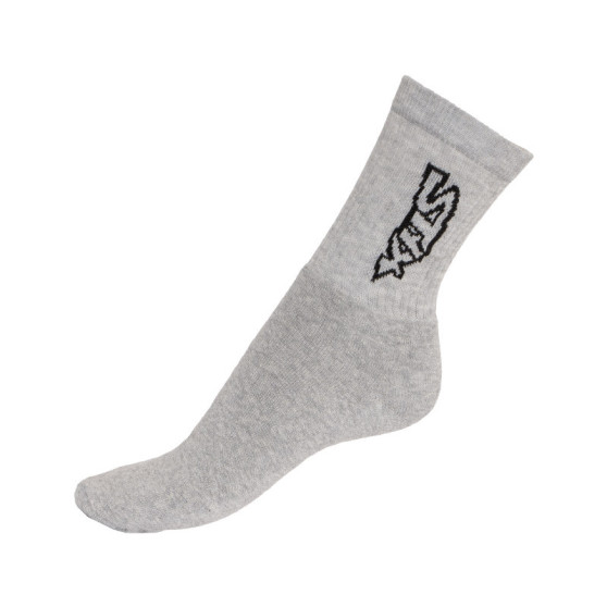 Ponožky Styx classic sivé s čiernym nápisom (H268)