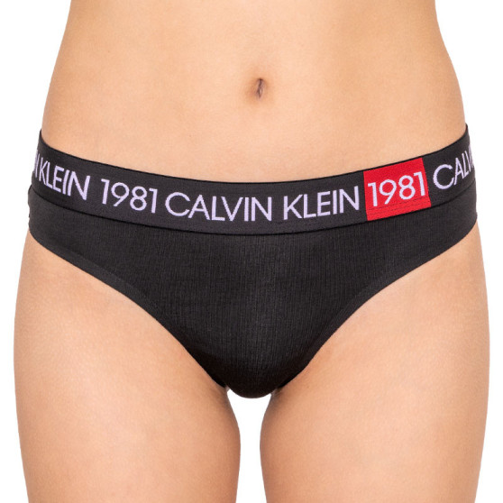 Dámska tangá Calvin Klein čierna (QF5448E-001)