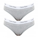 2PACK dámske nohavičky Calvin Klein sivé (QD3584E-020)