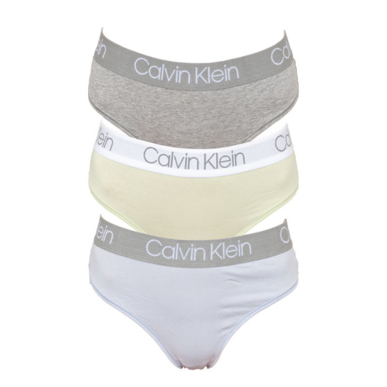 3PACK dámska tangá Calvin Klein viacfarebná (QD3757E-IOB)