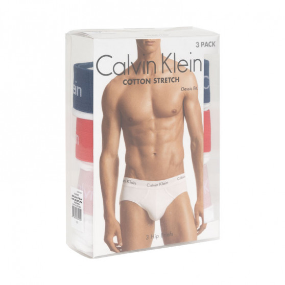3PACK pánske slipy Calvin Klein biele (U2661G-BUH)