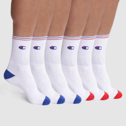 6PACK ponožky Champion biele (Y081Y-8LV)