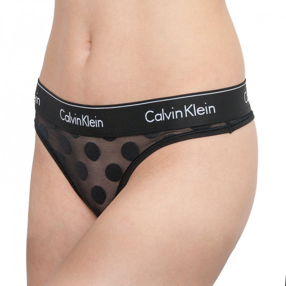 Dámska tangá Calvin Klein čierná (QF5849E-6WA)