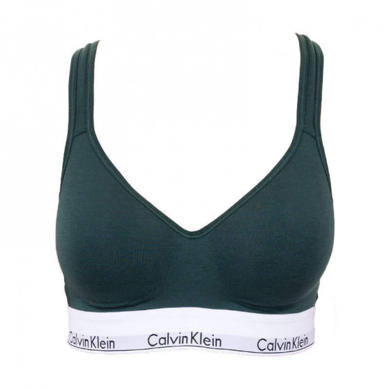 Dámska podprsenka Calvin Klein tmavo zelená (QF1654E-CP2)