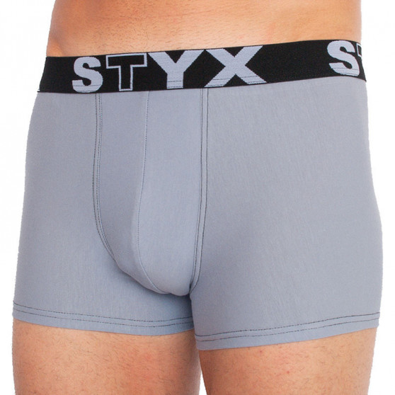 Pánske boxerky Styx športová guma nadrozmer svetlo sivé (R1067)