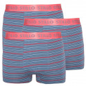 3PACK pánske boxerky Stillo sivé s červenými prúžkami (STP-0101010)