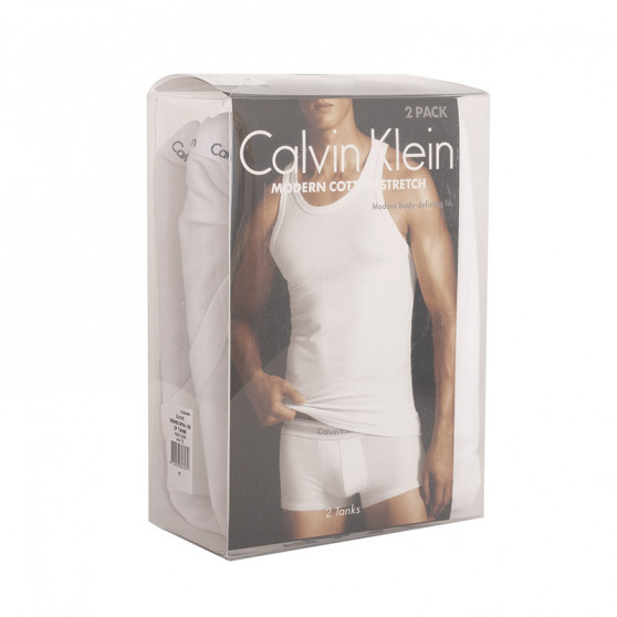 2pack pánske tielko Calvin Klein biele (NB1099A-100)