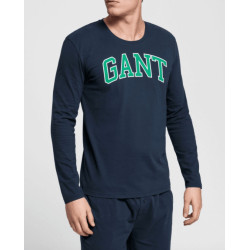 Pánske tričko na spanie Gant tmavo modré (902039604-410)