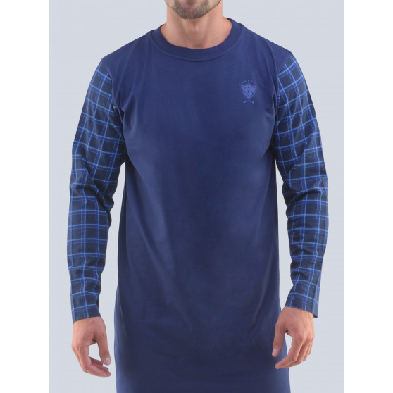 Pánska nočná košeľa Gino tmavo modrá (79092)