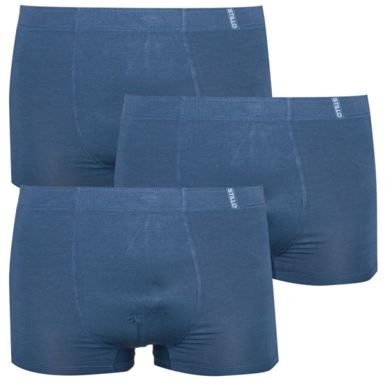 3PACK pánske boxerky Stillo bambusové modré (STP-0141414)
