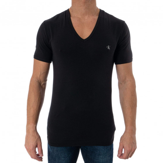 2pack pánske tričko CK ONE V neck čierne (NB2408A-001)