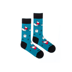 Veselé ponožky Fusakle akčný santa (--1061)