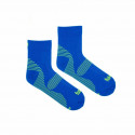 Veselé športové kompresné ponožky Fusakle členok modrý (--0766)