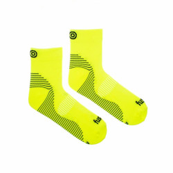 Veselé sportovní kompresní ponožky Fusakle kotník zelený (--0764)