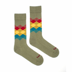 Veselé ponožky Fusakle kosoštvorec les (--0807)
