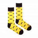 Veselé ponožky Fusakle fúzač žltý (--0005)