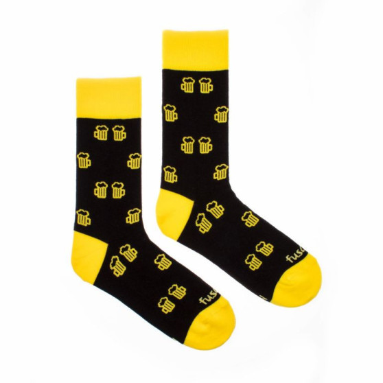 Veselé ponožky Fusakle na zdraví čierne (--0507)