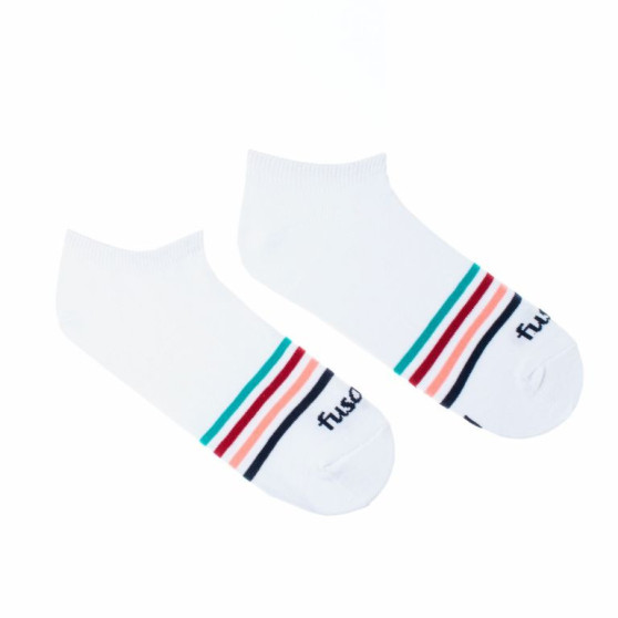 Veselé ponožky Fusakle pásik biely (--0950)