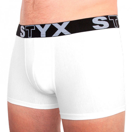 Pánske boxerky Styx športová guma nadrozmer biele (R1061)