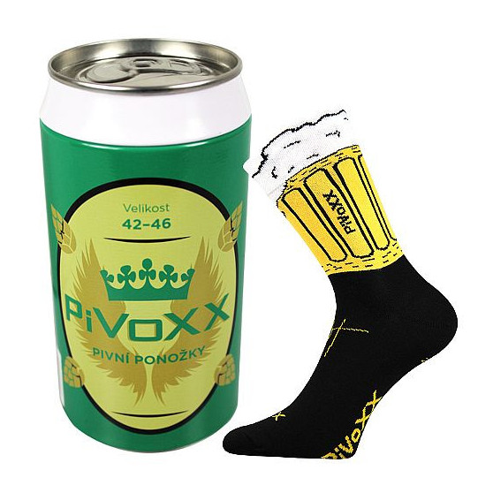 Ponožky VoXX čierne (PiVoXX + plechovka)