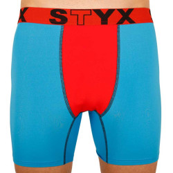 Pánske funkčné boxerky Styx modré s červenou gumou (W961)