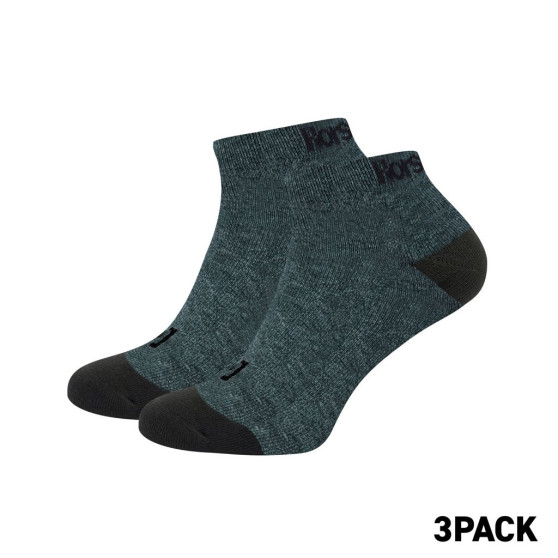 3PACK ponožky Horsefeathers rapid premium tmavo sivé (AA1078C)