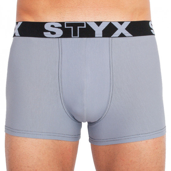 3PACK pánske boxerky Styx športová guma nadrozmer sivé (R10676767)