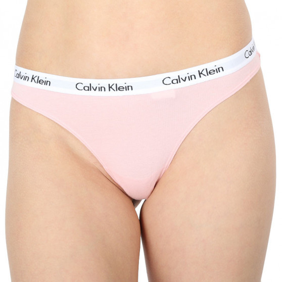 3PACK dámska tangá Calvin Klein viacfarebné (QD3587E-JMO)