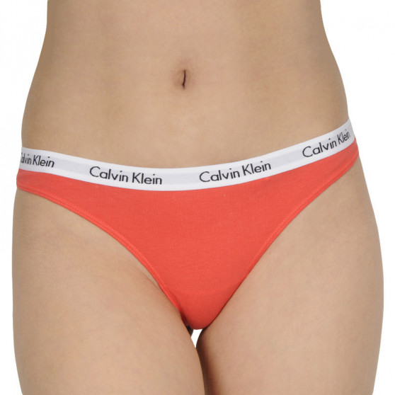 3PACK dámska tangá Calvin Klein viacfarebné (QD3587E-T7V)