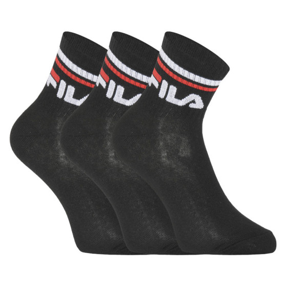 3PACK ponožky Fila čierne (F9398-200)