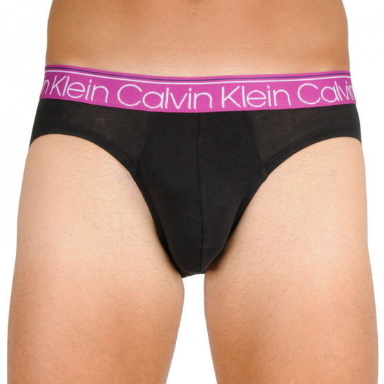 3PACK pánske slipy Calvin Klein čierne (NB2415A-T6D)